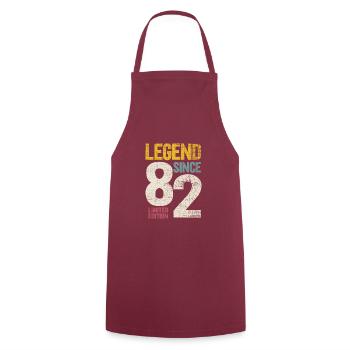 Légende depuis l’anniversaire de 1982 - Tablier de cuisine - bordeaux - Devant - AI Model Male 185 dark (185cm)