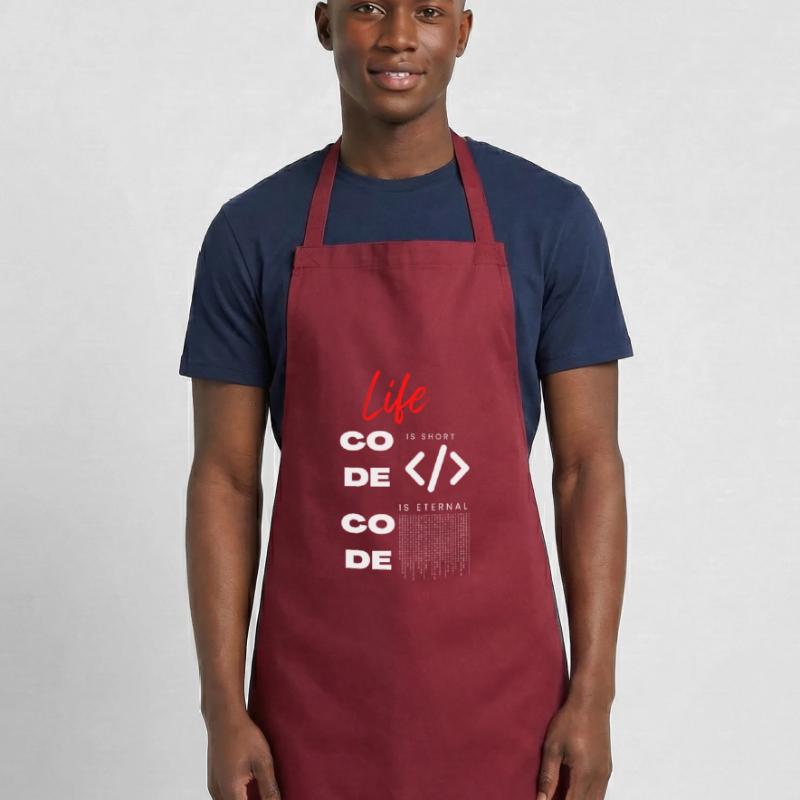 La vie est courte Coder Programmeur Tee Tablier de cuisine