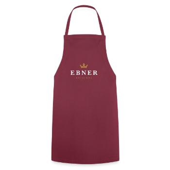 Ebner Original Familienlogo - Kochschürze - Bordeaux - Vorne - AI Model Male 185 dark (185cm)