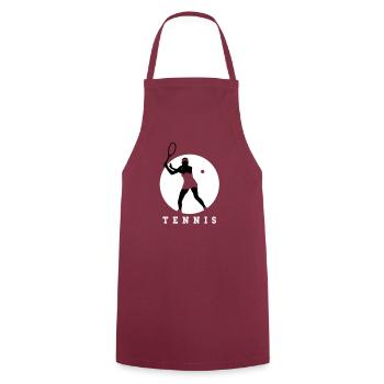 tennisspielerin_01_a_2c - Tablier de cuisine - bordeaux - Devant - AI Model Male 185 dark (185cm)