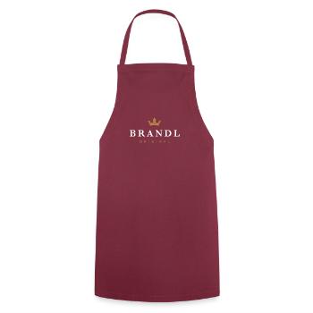 Brandl Family Logo Blanc - Tablier de cuisine - bordeaux - Devant - AI Model Male 185 dark (185cm)