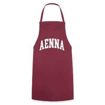 Aenna - Kochschürze - Bordeaux - Vorne - AI Model Male 185 dark (185cm)