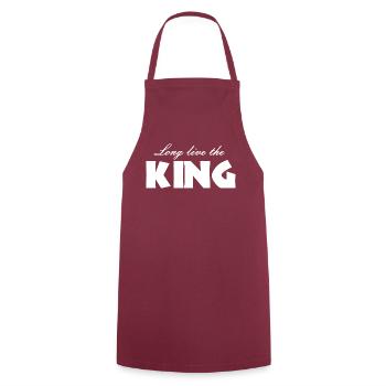 Long live the King König - Cooking Apron - bordeaux - Front - AI Model Male 185 dark (185cm)