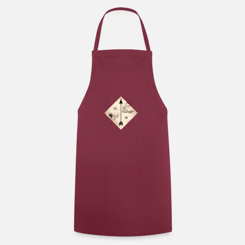 Beach & Mountains - Cooking Apron - bordeaux