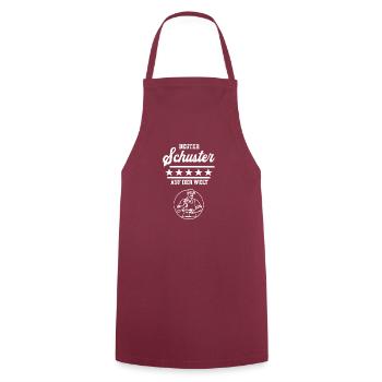Bester Schuster Meister Chef Lehrling Schuhmacher - Kochschürze - Bordeaux - Vorne - AI Model Male 185 dark (185cm)