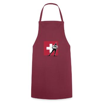 Biathlon - Langlauf -Schweiz - swiss - Kochschürze - Bordeaux - Vorne - AI Model Male 185 dark (185cm)