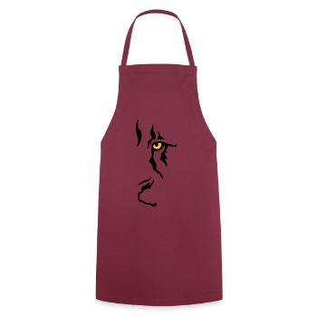 Œil de lion 2 (gauche) - Tablier de cuisine - bordeaux - Devant - AI Model Male 185 dark (185cm)