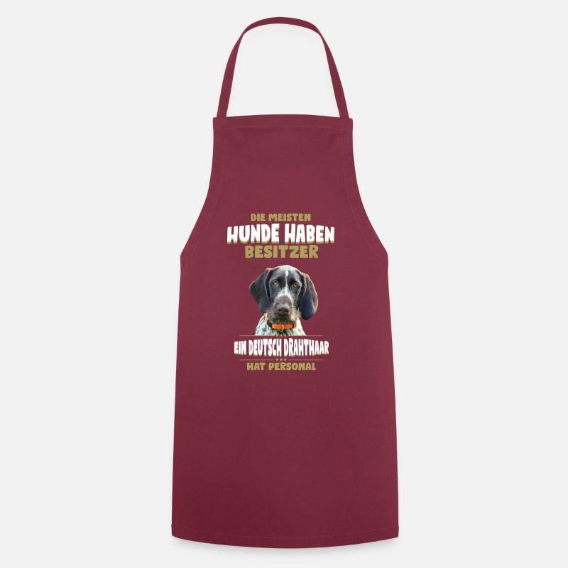Deutsch Drahthaar Tshirt - Deutsch Drahthaar Shirt - Kochschürze - Bordeaux