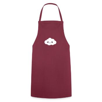 Happy Kawaii Cloud - Cooking Apron - bordeaux - Front - AI Model Male 185 dark (185cm)