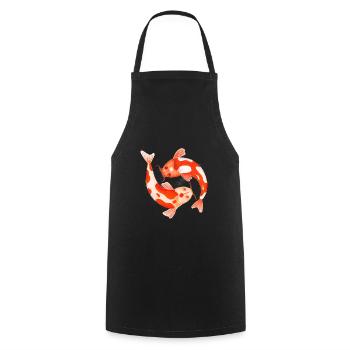 Koi - Kochschürze - Schwarz - Vorne - AI Model Male 185 dark (185cm)