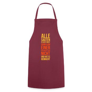 Innovation Spruch neue Wege clever geht nicht - Kochschürze - Bordeaux - Vorne - AI Model Male 185 dark (185cm)