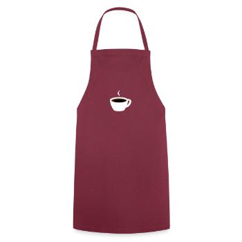 Tasse à café - Tablier de cuisine - bordeaux - Devant - AI Model Male 185 dark (185cm)