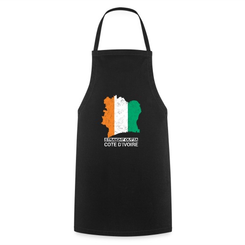 Straight Outta Cote d Ivoire country map & flag - Cooking Apron