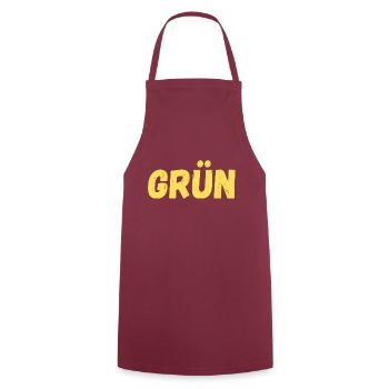Grün - Kochschürze - Bordeaux - Vorne - AI Model Male 185 dark (185cm)