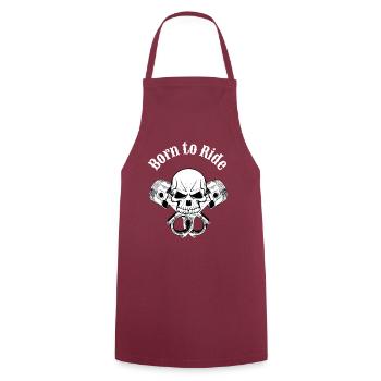 I am a Biker. - Cooking Apron - bordeaux - Front - AI Model Male 185 dark (185cm)