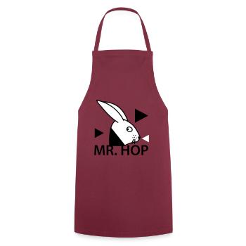 Mister Hop - Cooking Apron - bordeaux - Front - AI Model Male 185 dark (185cm)