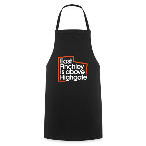 East Finchley is above Highgate, white text - Cooking Apron