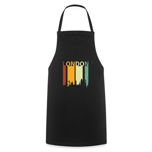London Retro Stripes Sunset Skyline Vintage London - Kochschürze