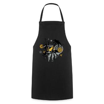 cocktail_bar - Tablier de cuisine - noir - Devant - AI Model Male 185 dark (185cm)