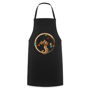 Un écureuil endormi - Tablier de cuisine - noir - Devant - AI Model Male 185 dark (185cm)