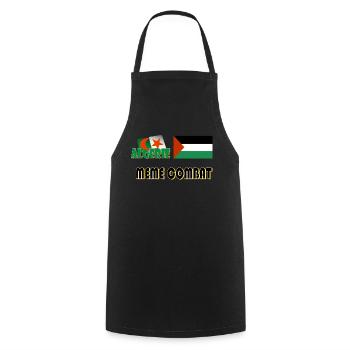palestine_1 - Tablier de cuisine - noir - Devant - AI Model Male 185 dark (185cm)