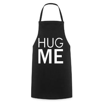 Hug Me (dark) - Cooking Apron - black - Front - AI Model Male 185 dark (185cm)