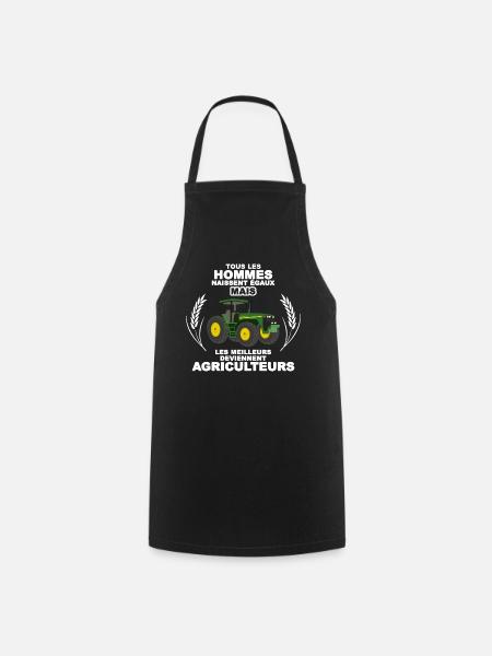 Agriculteur Blanc T - Tablier de cuisine - noir