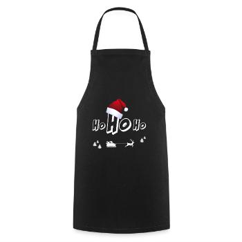 weihnachtsmann Xmas Christmas ugly Ho ho mütze rot - Kochschürze - Schwarz - Vorne - AI Model Male 185 dark (185cm)
