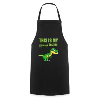 Dinosaurier Kostüm Fasching verkleiden humor funny - Kochschürze - Schwarz - Vorne - AI Model Male 185 dark (185cm)