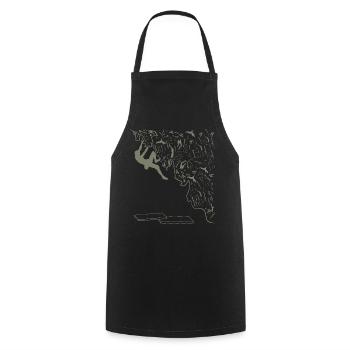 Klettern Bouldern - Kochschürze - Schwarz - Vorne - AI Model Male 185 dark (185cm)