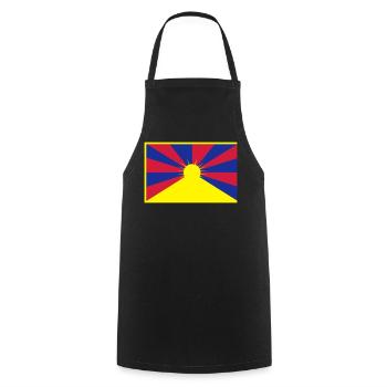 Flag of Tibet - Cooking Apron - black - Front - AI Model Male 185 dark (185cm)
