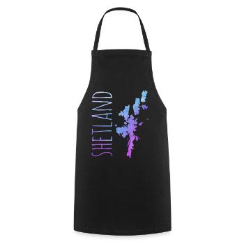 Shetland Islands - Cooking Apron - black - Front - AI Model Male 185 dark (185cm)