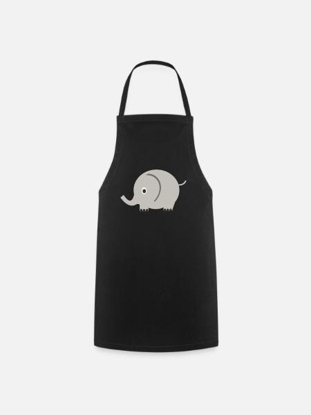 elephant - Cooking Apron - black