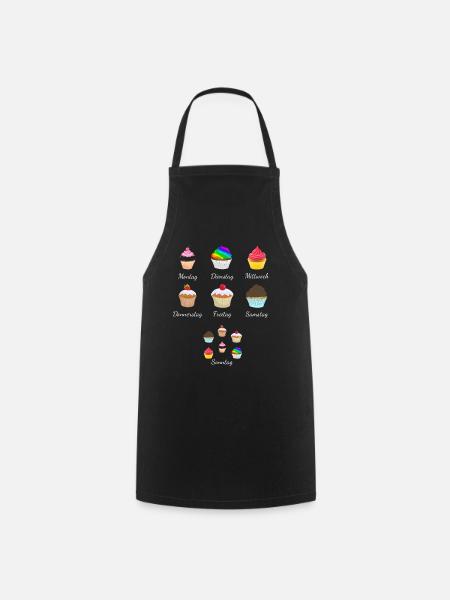 cupcakes jeden Tag ein Cupcake - Kochschürze - Schwarz