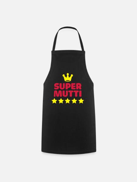 supermutti super mutti mama muttertag - Kochschürze - Schwarz