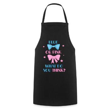 Baby Gender Reveal Party - Tablier de cuisine - noir - Devant - AI Model Male 185 dark (185cm)