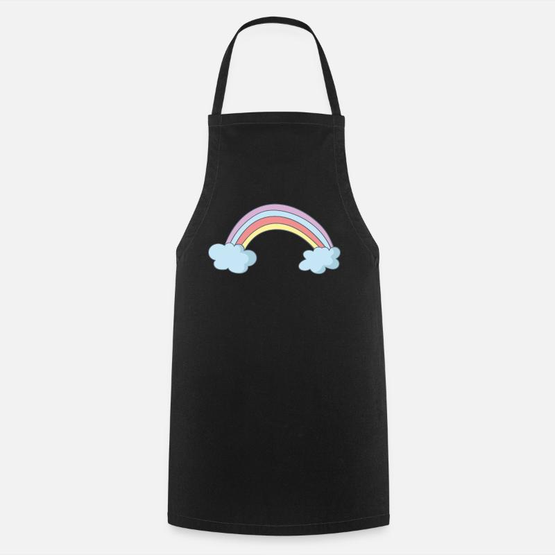 Arc-en-ciel - Tablier de cuisine - noir