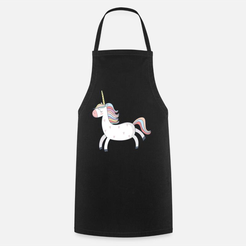 Einhorn - Kochschürze - Schwarz