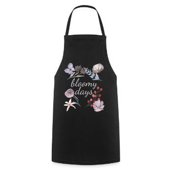 jours bigarrées, réussie et belle floraison jour - Tablier de cuisine - noir - Devant - AI Model Male 185 dark (185cm)