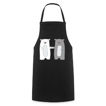 Bears - Cooking Apron - black - Front - AI Model Male 185 dark (185cm)