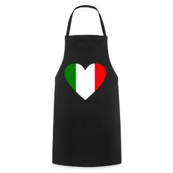 Italie - Tablier de cuisine - noir - Devant - AI Model Male 185 dark (185cm)