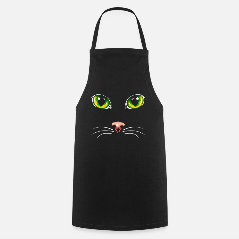 Black cat eyes - Cooking Apron - black