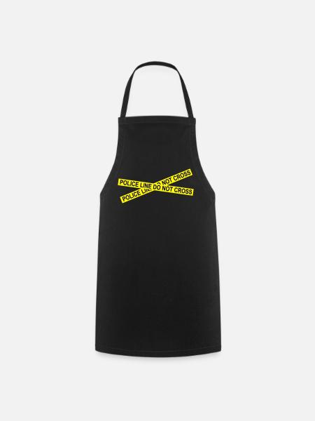 6061912 121806760 policeline - Tablier de cuisine - noir