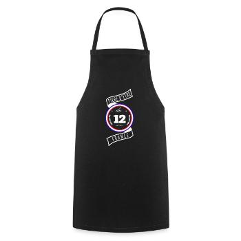 Fière D'être Du 12 Aveyron France - Tablier de cuisine - noir - Devant - AI Model Male 185 dark (185cm)