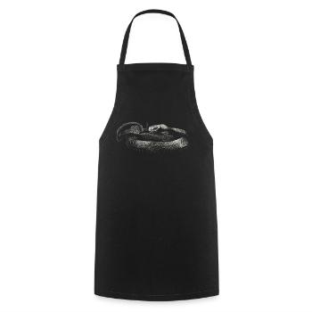 Schlange - Kochschürze - Schwarz - Vorne - AI Model Male 185 dark (185cm)