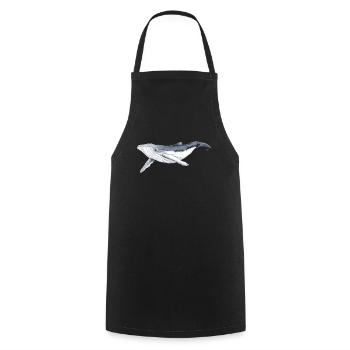 Baby-Buckelwal – Baleine - Kochschürze - Schwarz - Vorne - AI Model Male 185 dark (185cm)