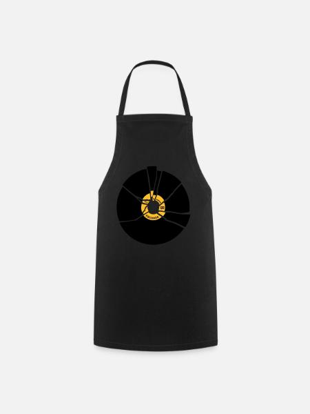 broken record vinyl cd - Cooking Apron - black