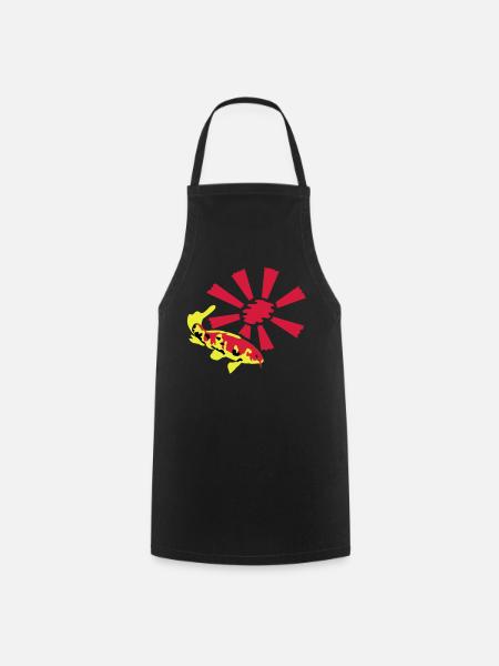 Koi Carp - Cooking Apron - black