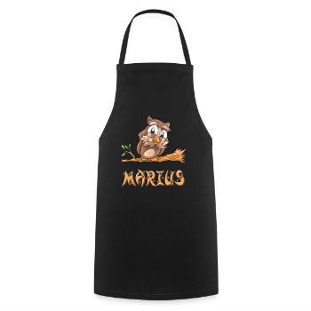 Hibou Marius - Tablier de cuisine - noir - Devant - AI Model Male 185 dark (185cm)