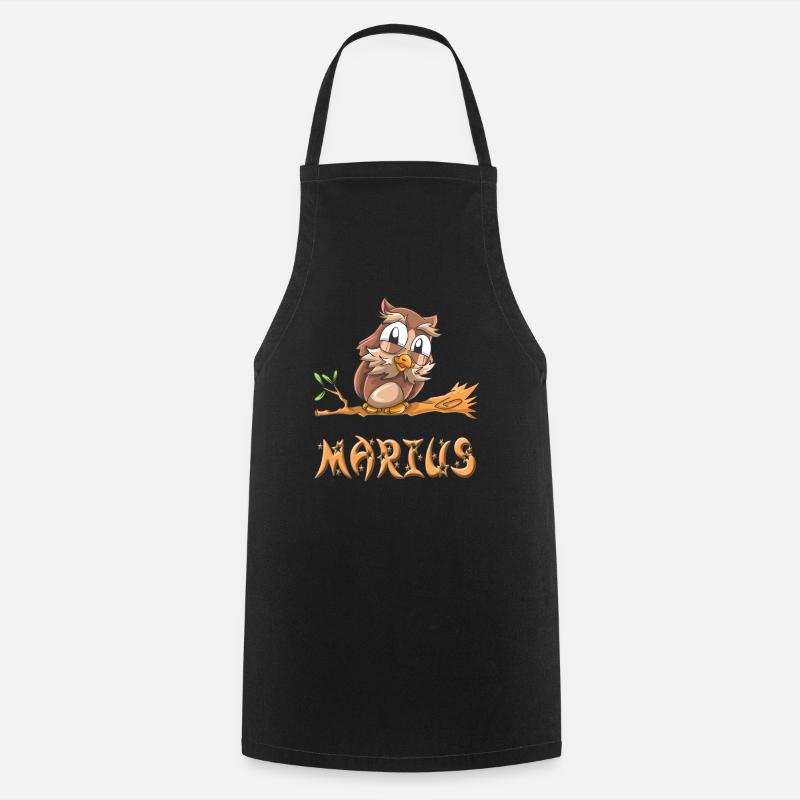 Hibou Marius - Tablier de cuisine - noir